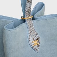 스몰 앰버 - 스웨이드 & 파이톤 - 라이트 데님 - NEW - 1 | CELINE