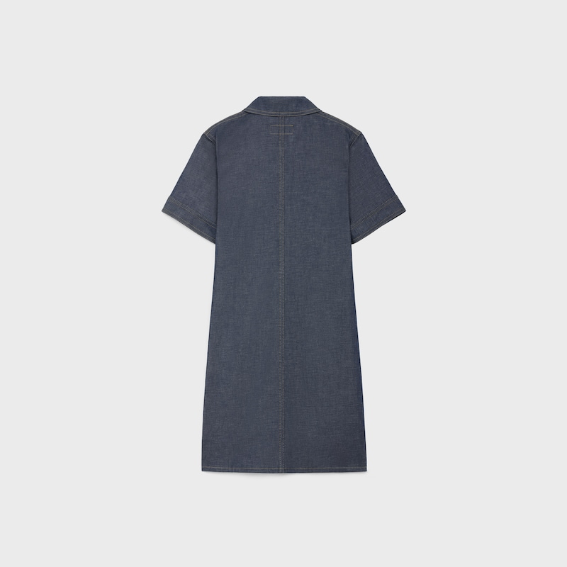 minivestido de denim raw wash - LAVADO SIN REMATAR -  - 1 | CELINE