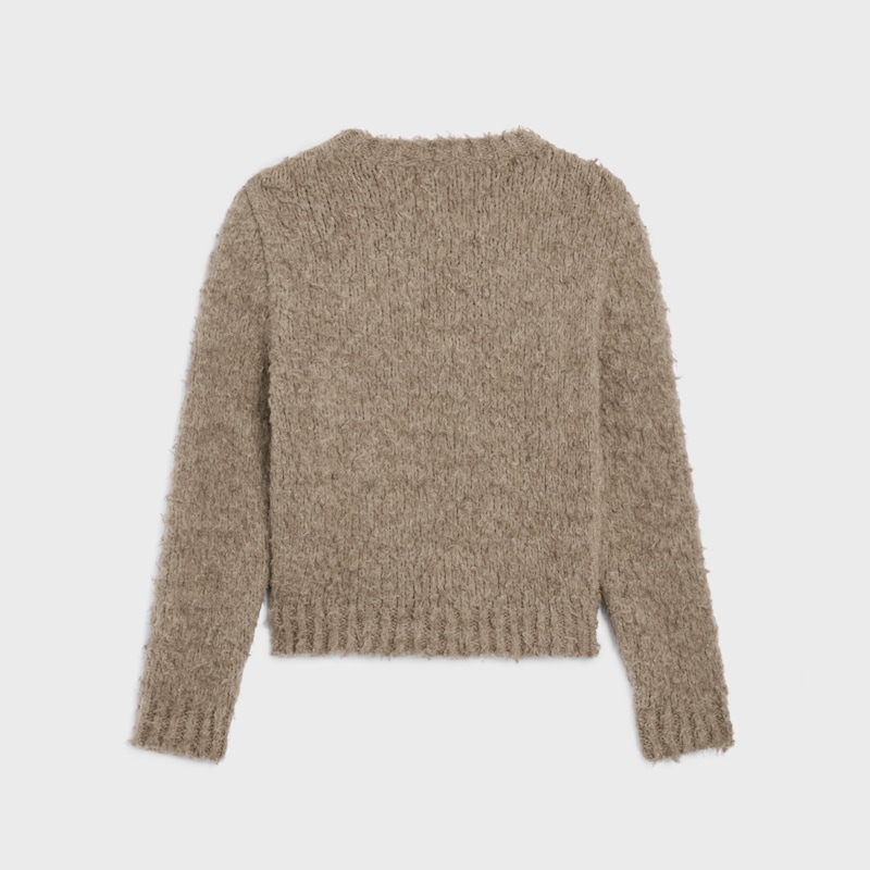 圆领套头衫 - 深灰褐色 -  - 1 | CELINE