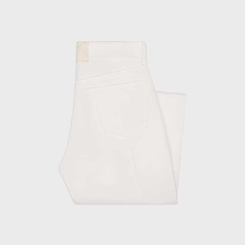 boyfriend jeans 001 IN heavy cotton twill - WHITE HEAVY STONE WASH -  - 1 | CELINE