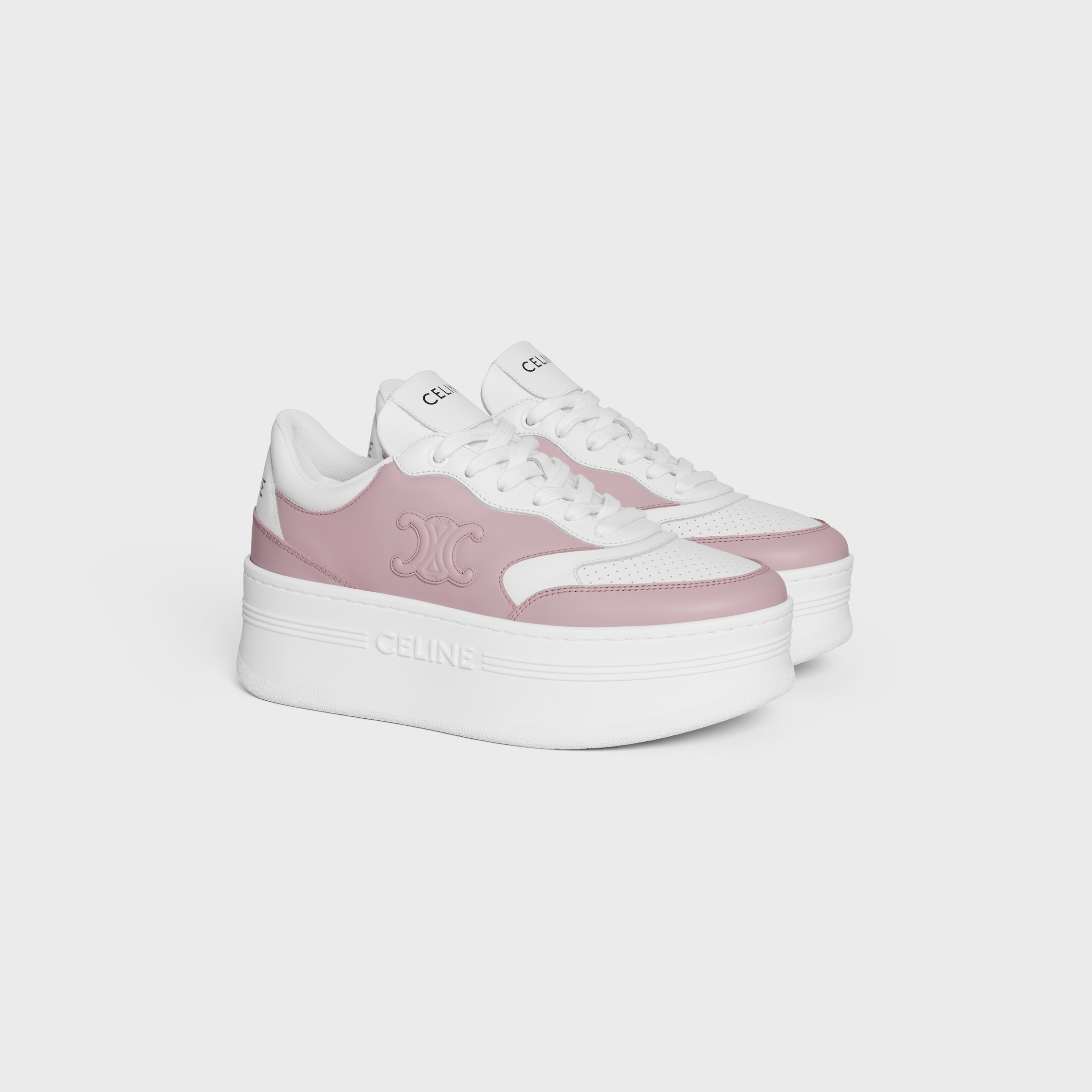 BLOCK SNEAKER WITH TRIOMPHE IN CALFSKIN - | CELINE