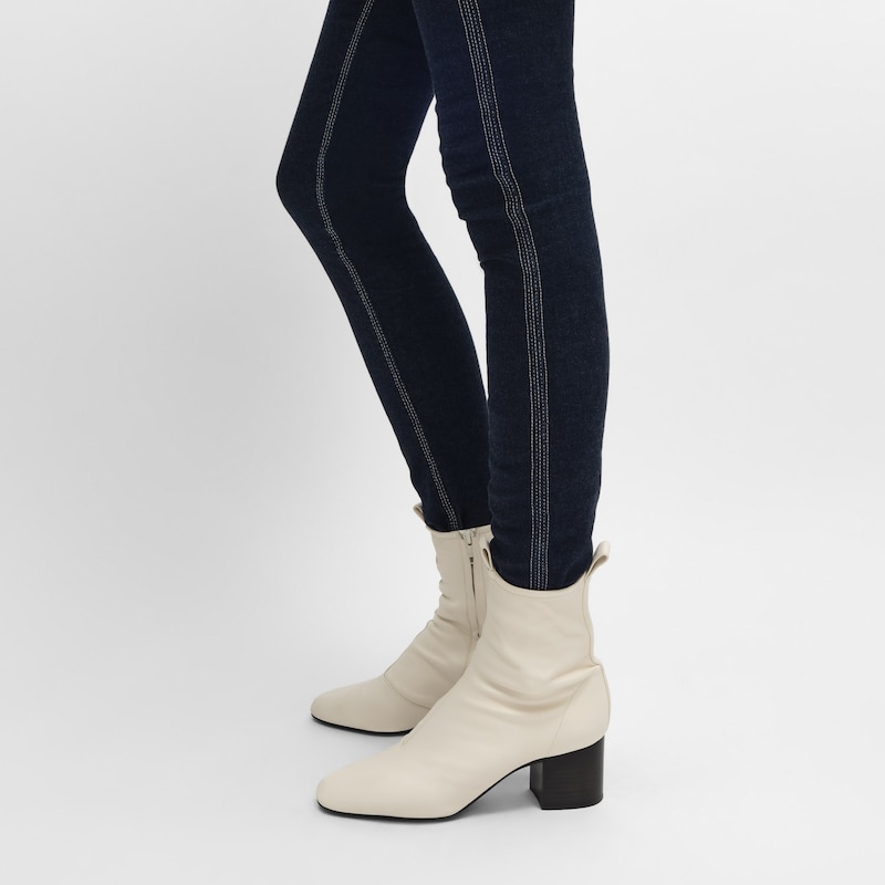 CHERI - ZIPPED BOOT IN Stretch Lambskin - IVORY -  - 1 | CELINE