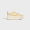 BLOCK WEDGE SNEAKER IN CALFSKIN AND SUEDE CALFSKIN - CREAM / LIGHT YELLOW -  - 1 | CELINE