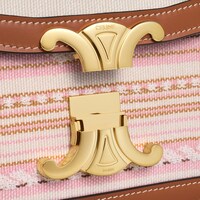 TEEN TRIOMPHE BAG IN STRIPED TEXTILE AND CALFSKIN - MULTICOLOR - GIFTS FOR HER - 1 | CELINE