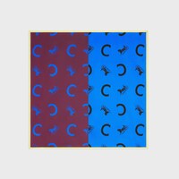 square IN silk twill - BURGUNDY / BLUE -  - 1 | CELINE