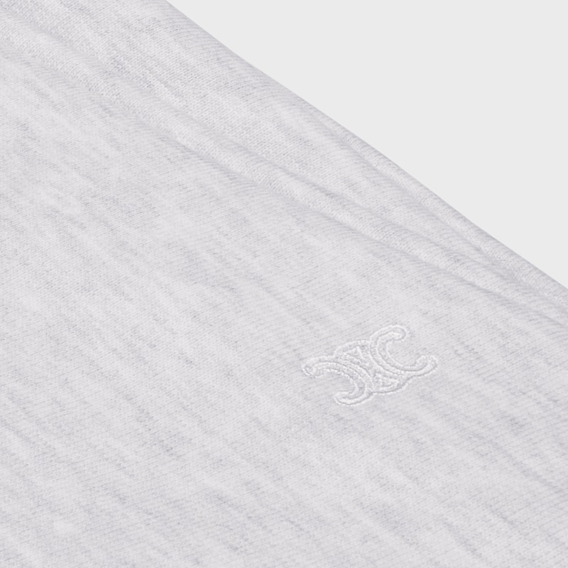 플레어 조깅 - 코튼 플리스 - 페일 그레이/ 오프 화이트 -  - 1 | CELINE