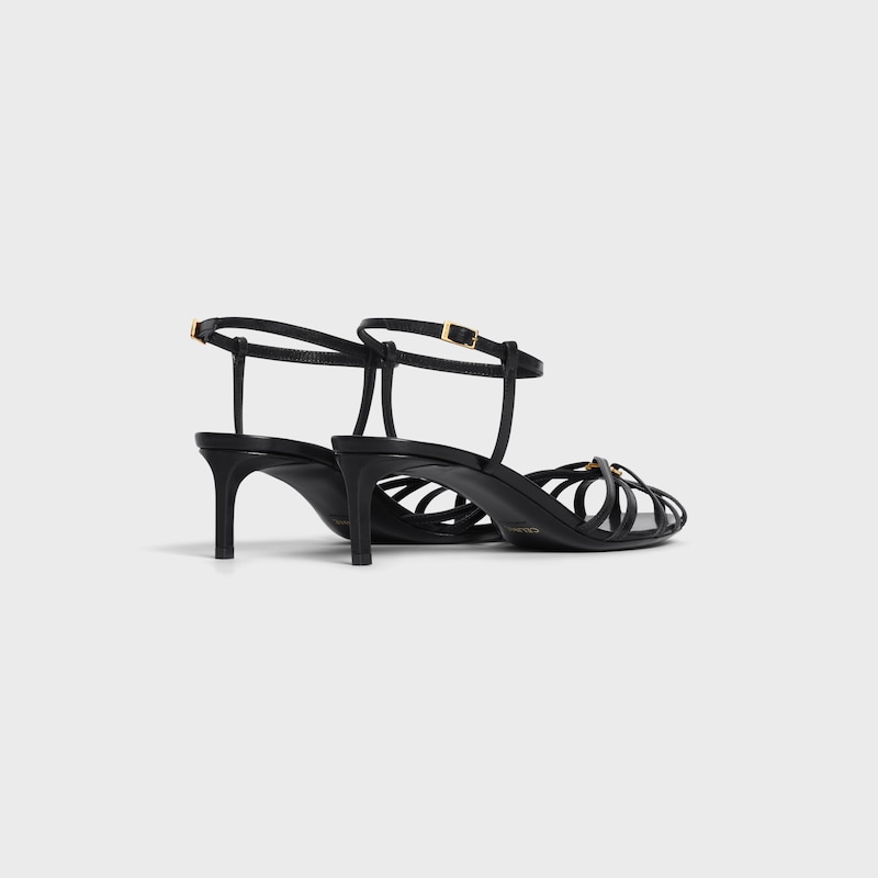 CELINE TRIOMPHE SANDAL IN LAMBSKIN - BLACK -  - 1 | CELINE