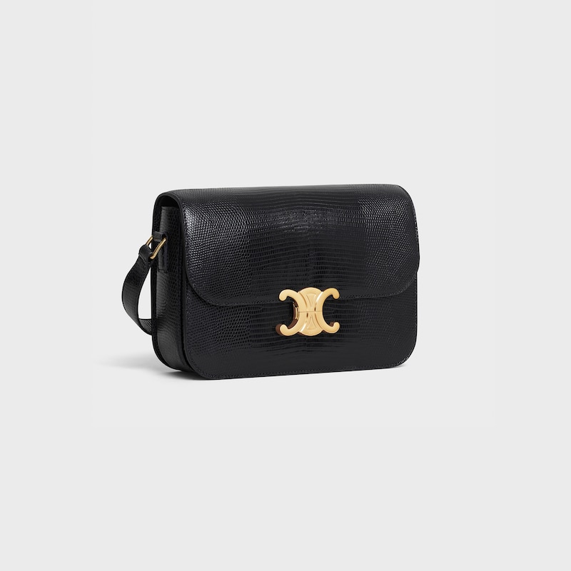 CLASSIQUE TRIOMPHE BAG IN Lizard - Black - TRIOMPHE - 1 | CELINE