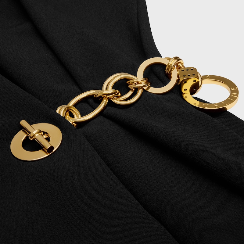 wrap dress IN CADY - BLACK -  - 1 | CELINE