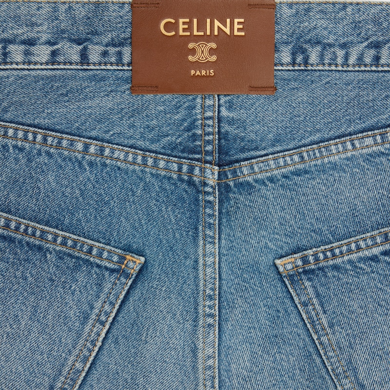 embroidered boyfriend jeans 001 IN cotton denim - VIVIENNE GLASS -  - 1 | CELINE