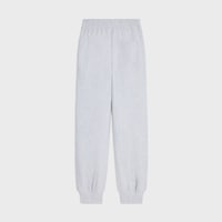 sweatpants IN cotton fleece - PALE GREY / BLACK -  - 2 | CELINE