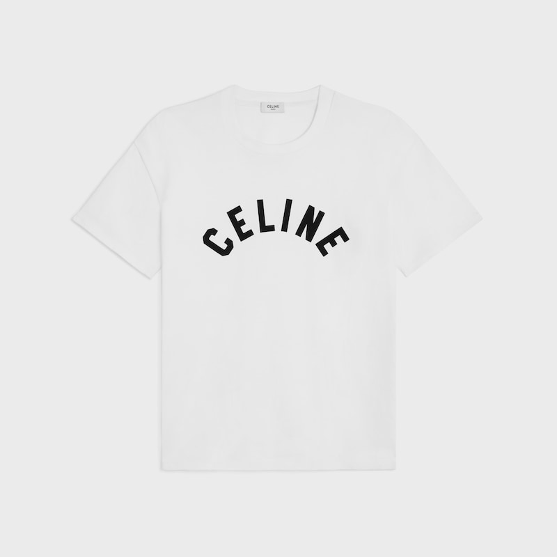 t-shirt IN cotton jersey - OPTIC WHITE/BLACK -  - 1 | CELINE