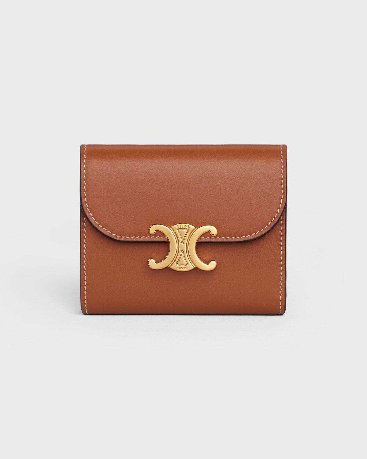 Small Flap Wallet Triomphe In Shiny Smooth Lambskin — 10D783BZG.04LU