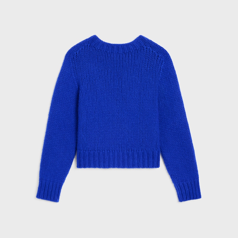 crewneck sweater IN cashmere and silk - ROYAL BLUE -  - 1 | CELINE