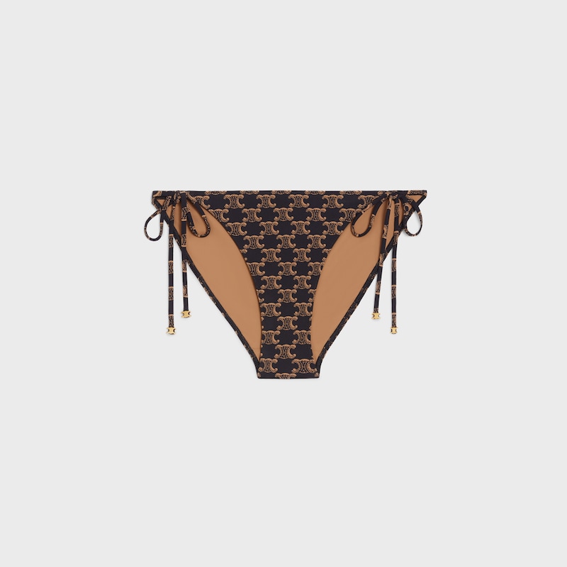 swimsuit bottom in monogram matte jersey - TOFFEE / BROWN -  - 1 | CELINE