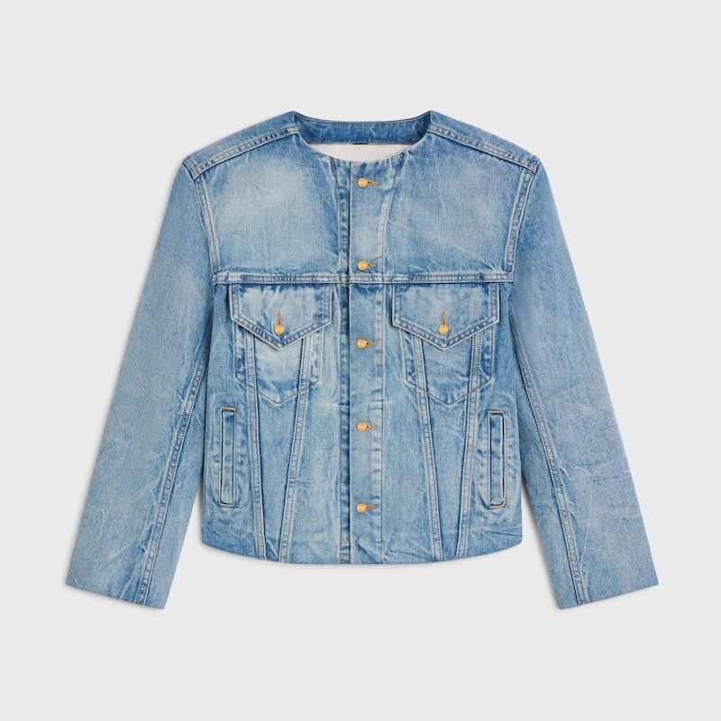 JACKET IN DENIM - MELON BLUE -  - 1 | CELINE