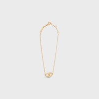 Maillon Triomphe Bracelet in Yellow Gold and Diamonds - Yellow Gold & White -  - 2 | CELINE