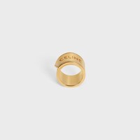 CELINE RIBBON LARGE RING IN BRASS WITH GOLD FINISH - GOLD -  - 1 | CELINE