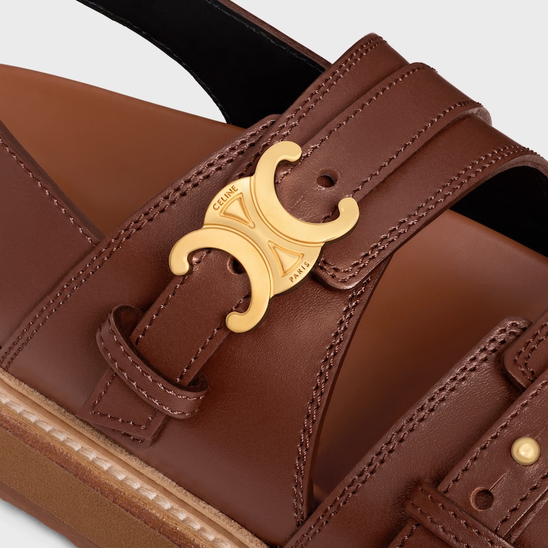 CELINE TIPPI TRIOMPHE SANDALE aus KALBSLEDER - DUNKELBRAUN -  - 1 | CELINE