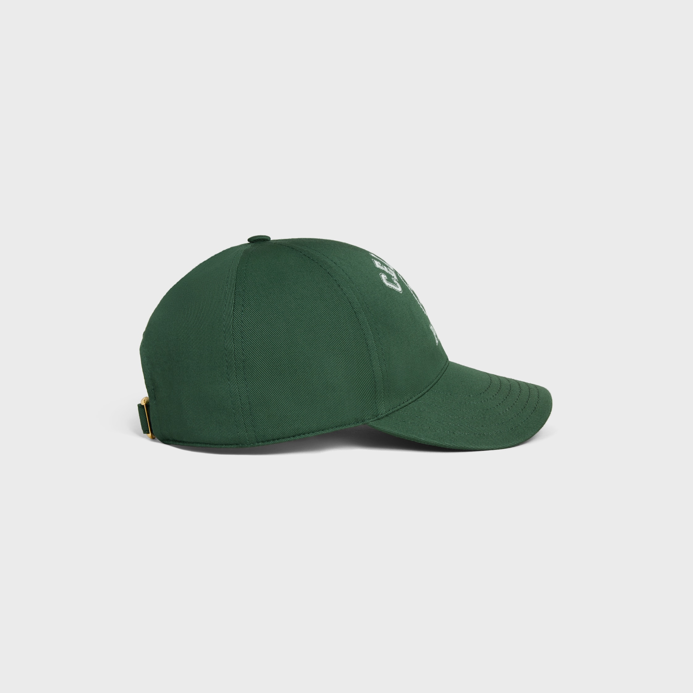 university baseball cap IN GABARDINE COTON WASHED - GREEN