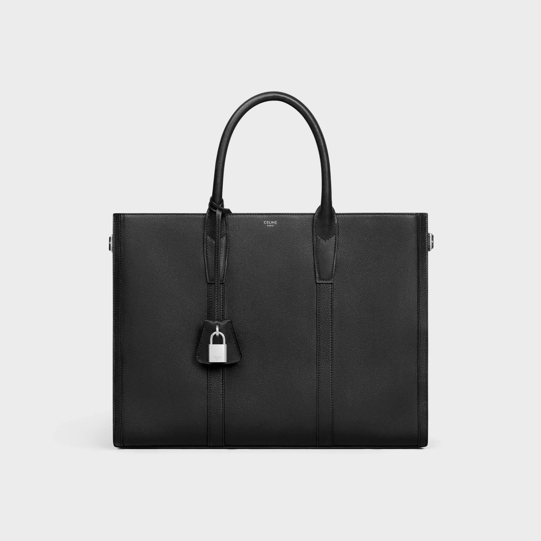 ◆CELINE◆ LARGE TRAVEL BAG IN JACQUARD TEXTILE AND CALFSKIN LARGE TRAVEL BAG IN TEXTILE WITH CELINE JACQUARD AND