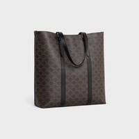 CABAS WITH BUCKLE in TRIOMPHE CANVAS AND CALFSKIN - BLACK - TOTE BAGS - 2 | CELINE