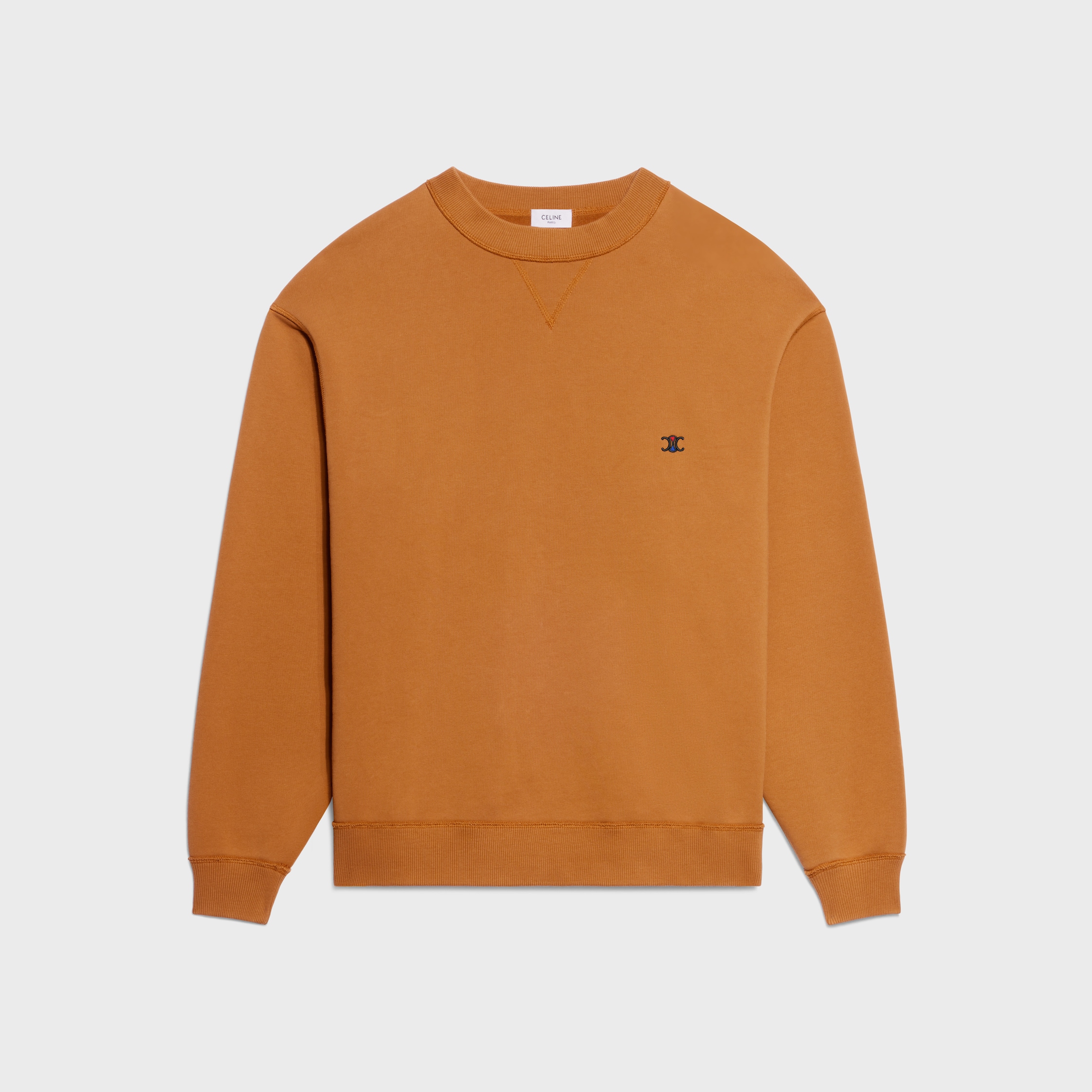sweatshirt IN cotton fleece - CANEL / BLACK / RED | CELINE