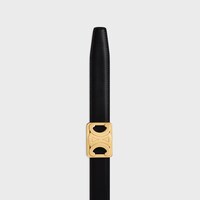 MEDIUM 25MM REVERSIBLE FRAMED TRIOMPHE BELT IN TAURILLON - BLACK / NUDE -  - 1 | CELINE
