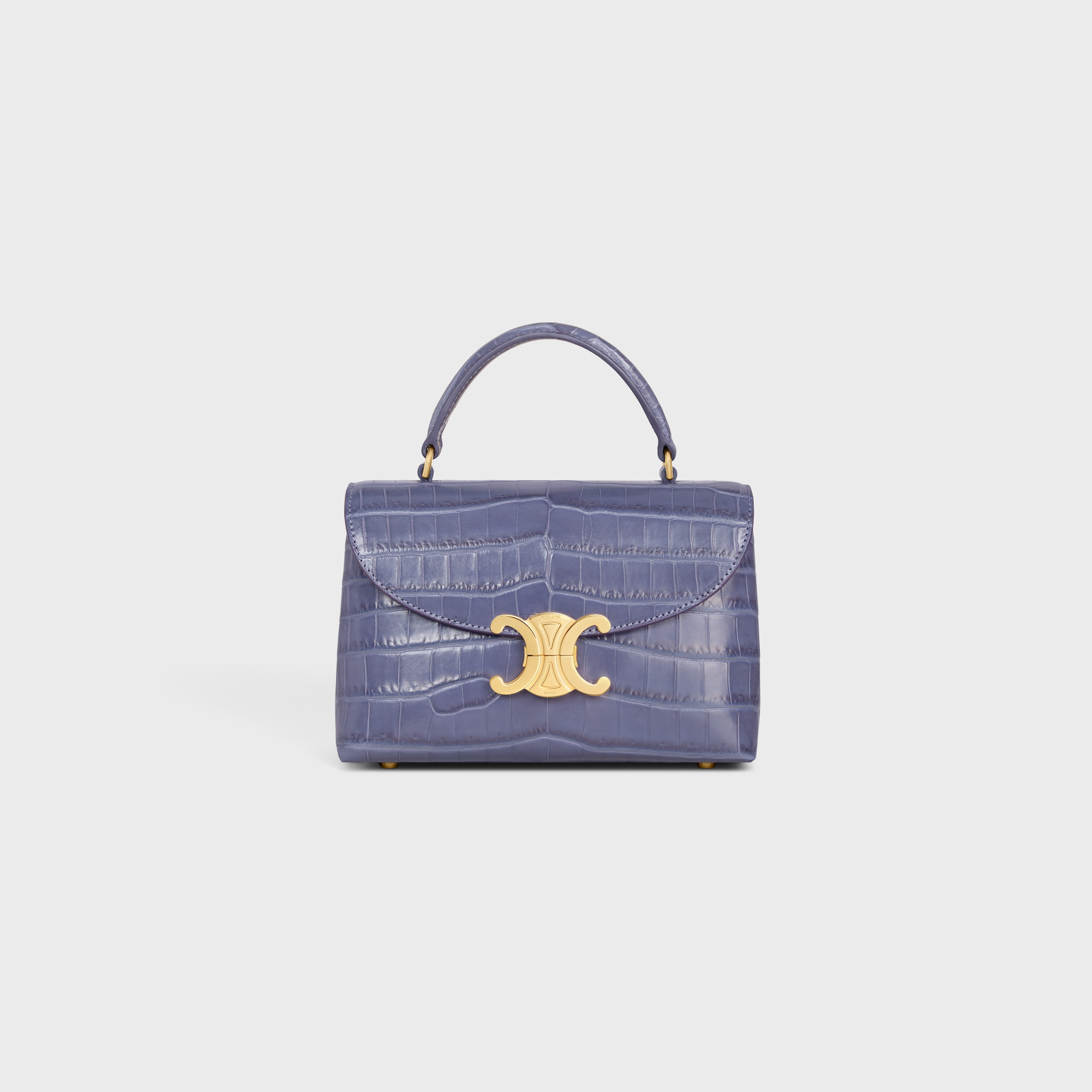 TEEN NINO BAG IN POROSUS CROCODILE - PURPLE SAGE | CELINE