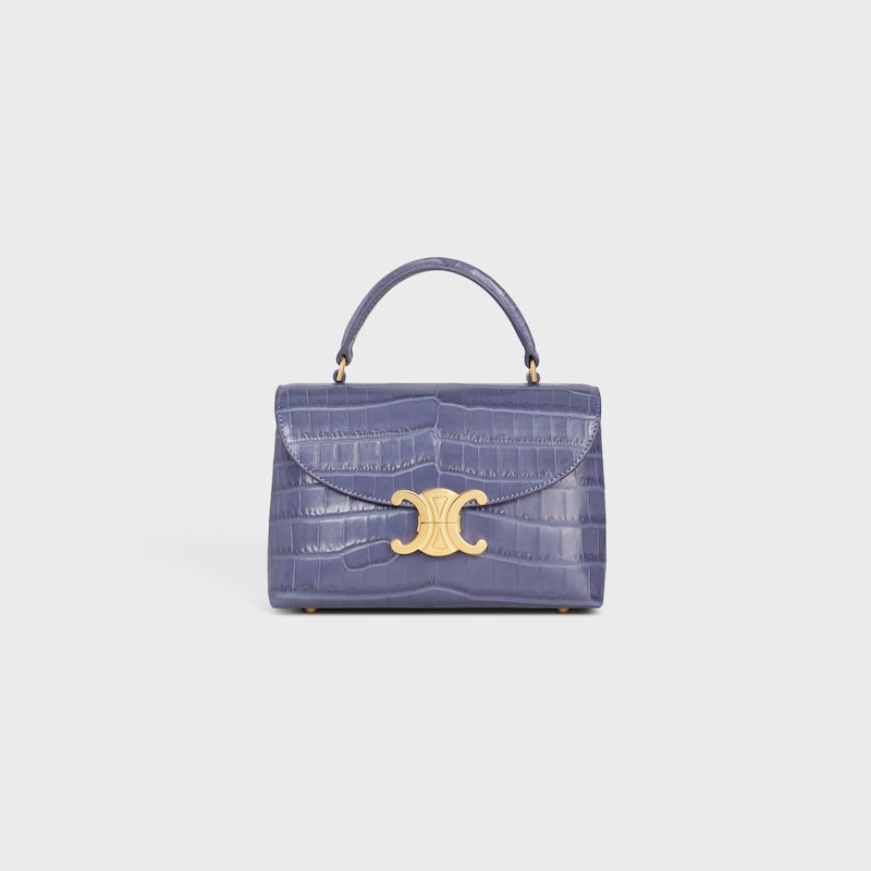 TEEN NINO BAG IN POROSUS CROCODILE - PURPLE SAGE - NINO - 1 | CELINE
