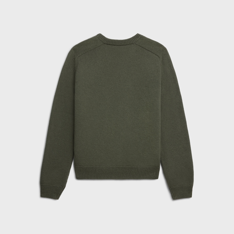 jersey con cuello redondo triomphe de lana y cachemira - CAQUI -  - 1 | CELINE