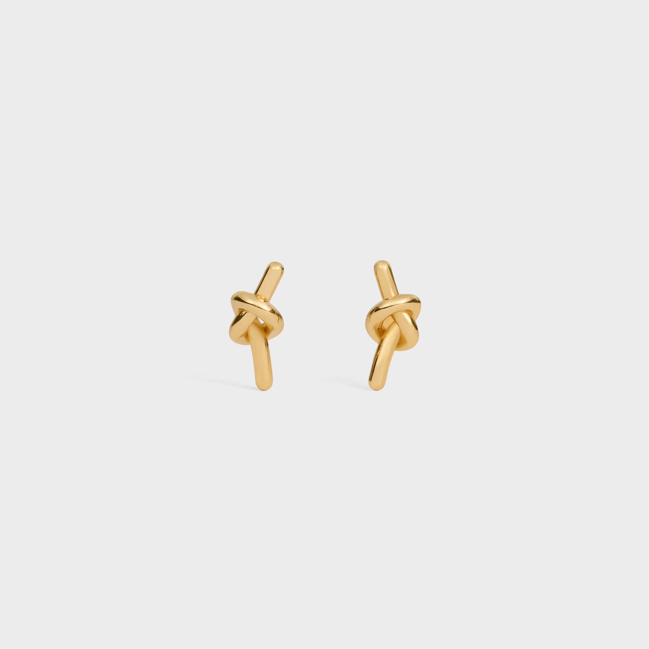 ノット スタッドピアス / ゴールドフィニッシュ ブラス - ゴールド