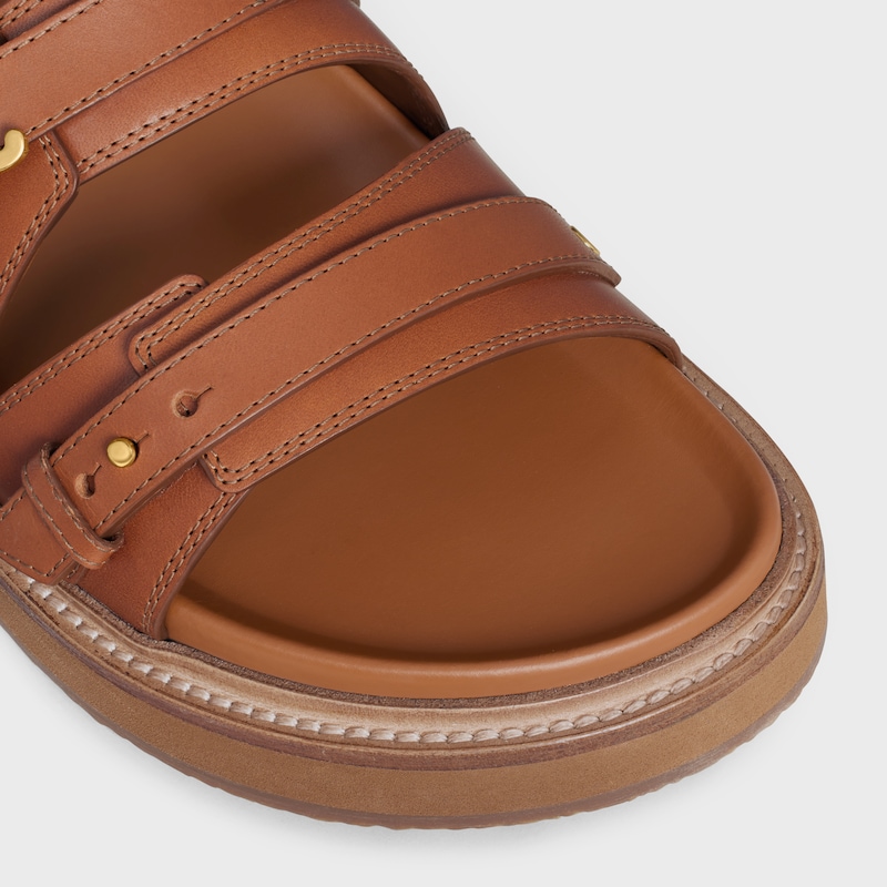 CELINE - SANDALO TIPPI TRIOMPHE IN PELLE DI VITELLO - CUOIO -  - 1 | CELINE