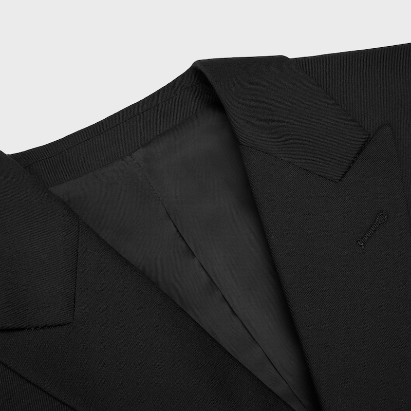 veste classique gabardine laine - Noir -  - 1 | CELINE