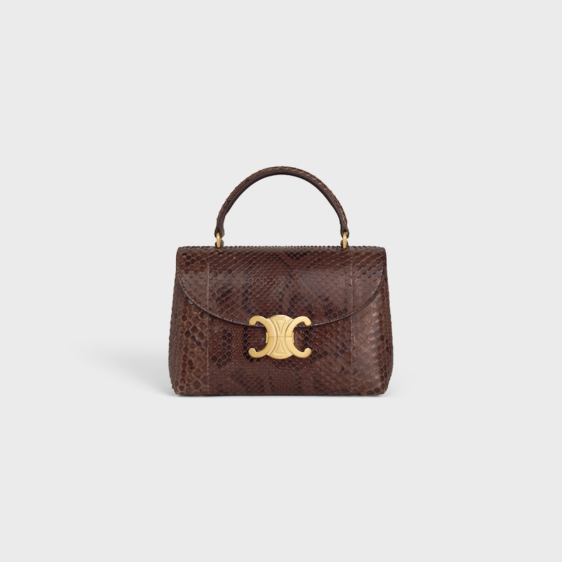 TEEN NINO BAG IN PYTHON - HICKORY - CROSS-BODY BAGS - 1 | CELINE