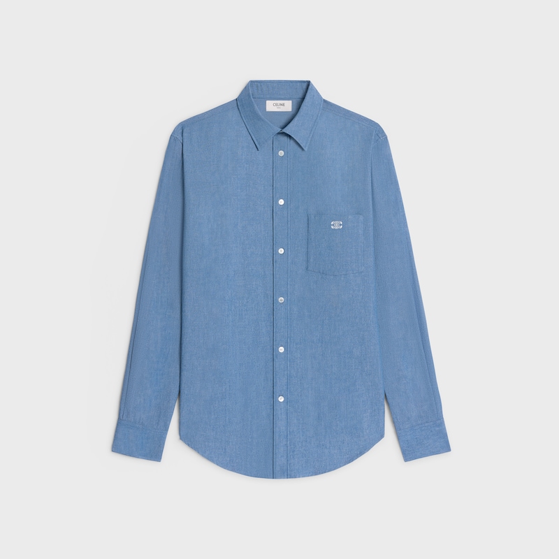 loose shirt in chambray cotton - INDIGO RINSE -  - 1 | CELINE