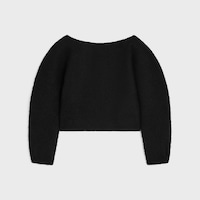 boatneck top IN cashmere and wool natté - BLACK -  - 2 | CELINE