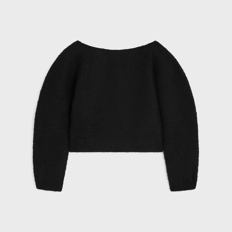 top col bateau natté cachemire laine - Noir -  - 1 | CELINE