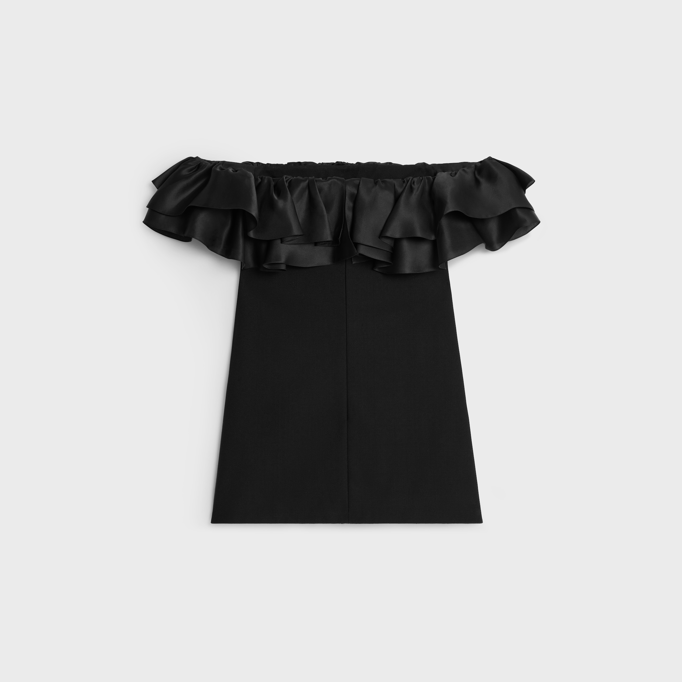 ANDWANG double frill mini dress 黒 Mサイズ double frill mini dress