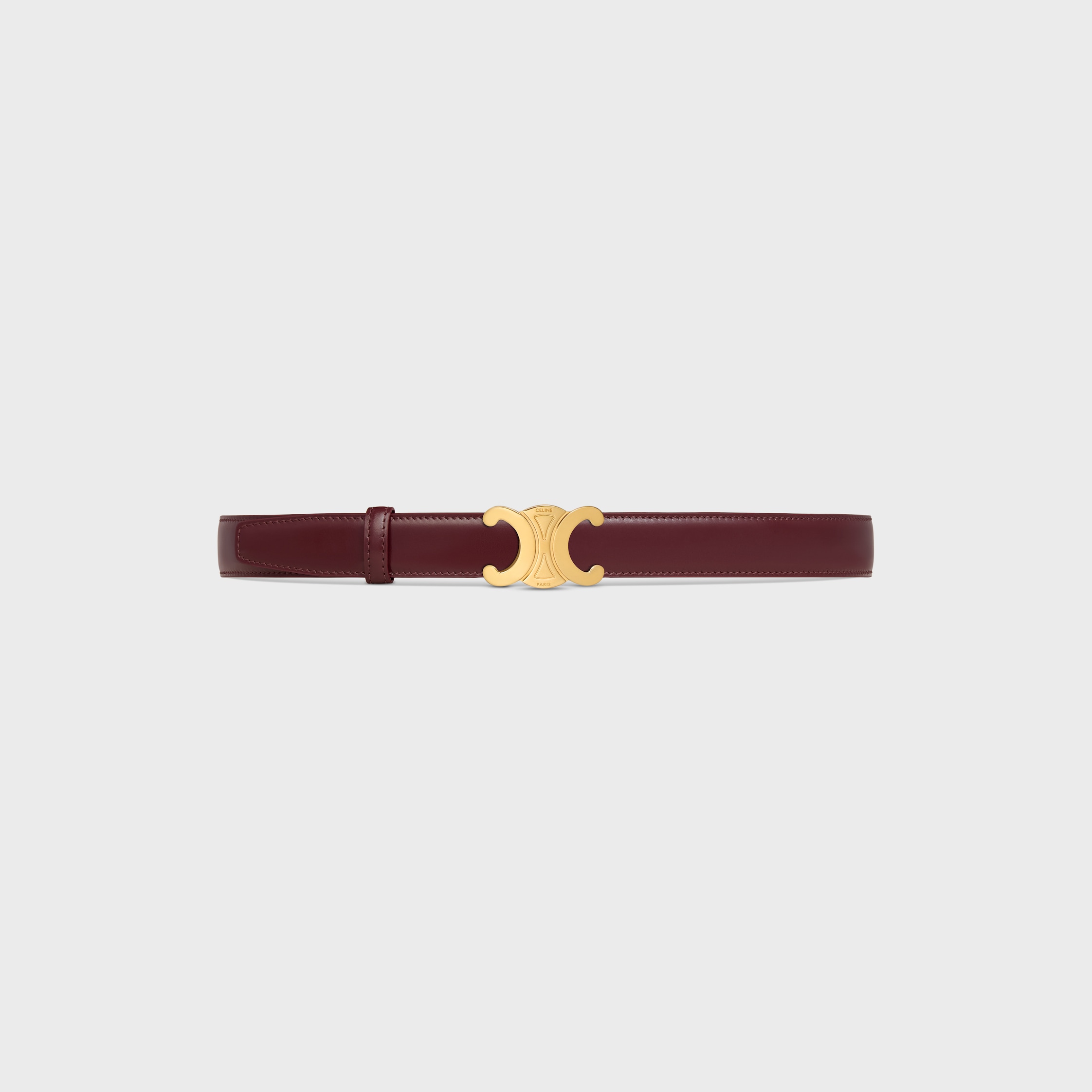 TRIOMPHE BUCKLE & REVERSIBLE STRAP 25MM - SYRAH / ULTRA RED | CELINE