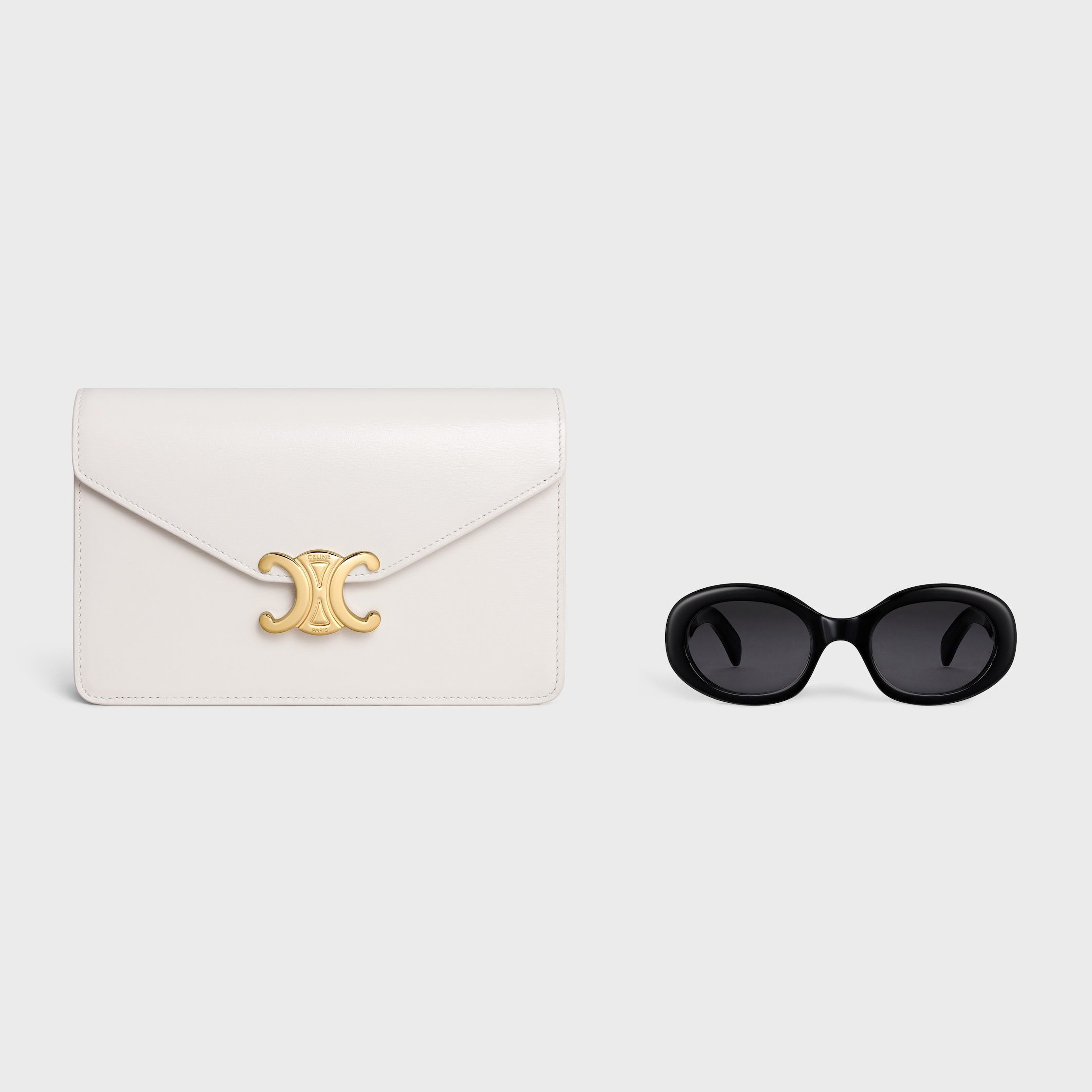 WALLET ON CHAIN MARGO IN SHINY CALFSKIN - | CELINE