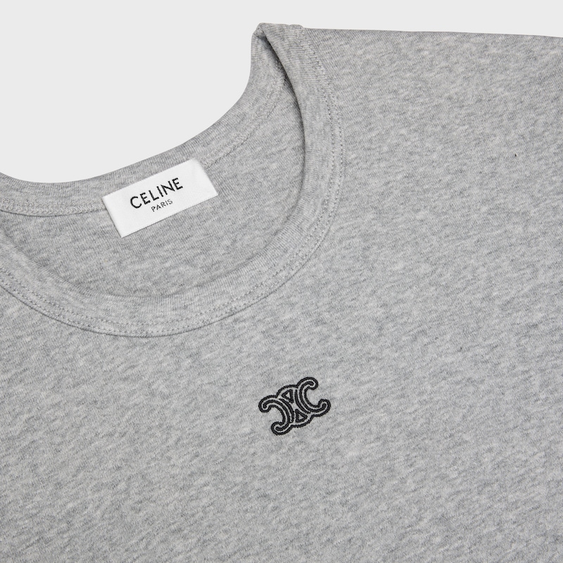 CAMISETA TRIOMPHE DE PUNTO DE ALGOD&Oacute;N DE CANAL&Eacute; - Gris medio/negro -  - 1 | CELINE