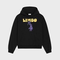 loose hoodie IN cotton fleece - BLACK / MULTICOLOR -  - 1 | CELINE
