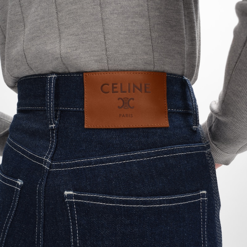 FLARE JEANS 003 IN LIGHTWEIGHT INDIGO DENIM - RINSED -  - 1 | CELINE