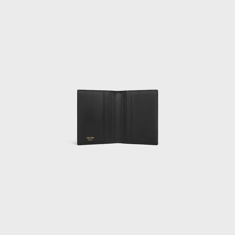 PORTACARTE BI-FOLD TRIOMPHE PONTET IN PELLE DI CAPRA - NERO - NUOVO - 1 | CELINE