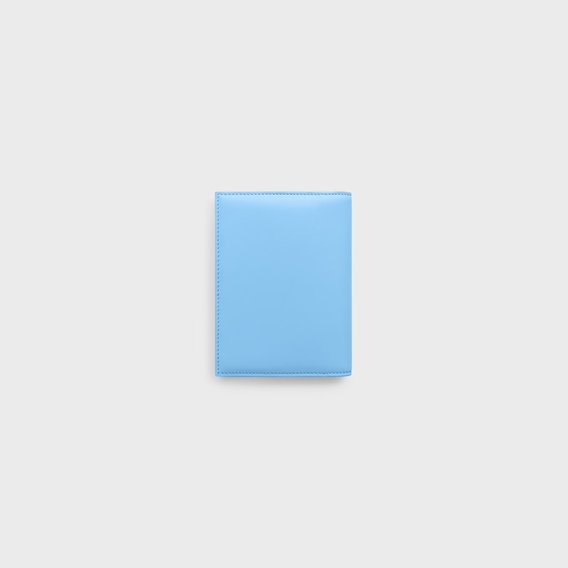 PASSPORT COVER TAKEAWAY IN SMOOTH LAMBSKIN - SKY BLUE / RED - TECH ACCESSORIES - 1 | CELINE