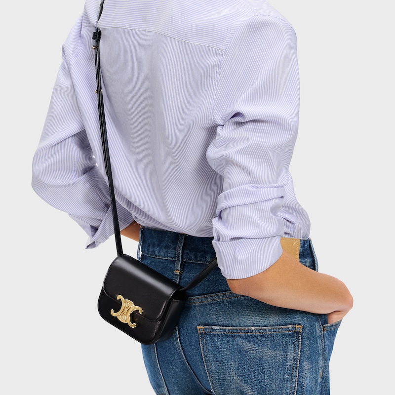 MINI CLAUDE IN Shiny calfskin - BLACK - SMALL GIFTS - 1 | CELINE