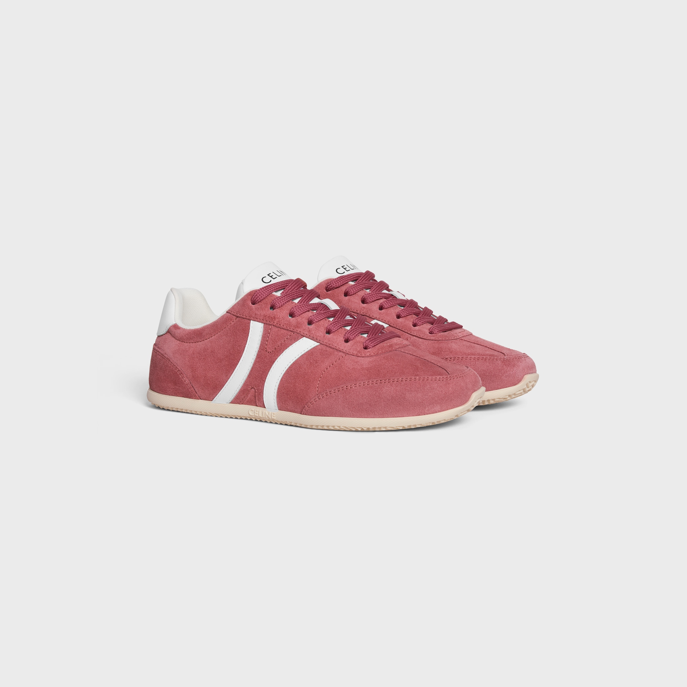 CELINE JOGGER LOW LACE-UP SNEAKER WITH TRIOMPHE IN SUEDE