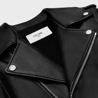 classic biker jacket in soft lambskin - BLACK -  - 1 | CELINE