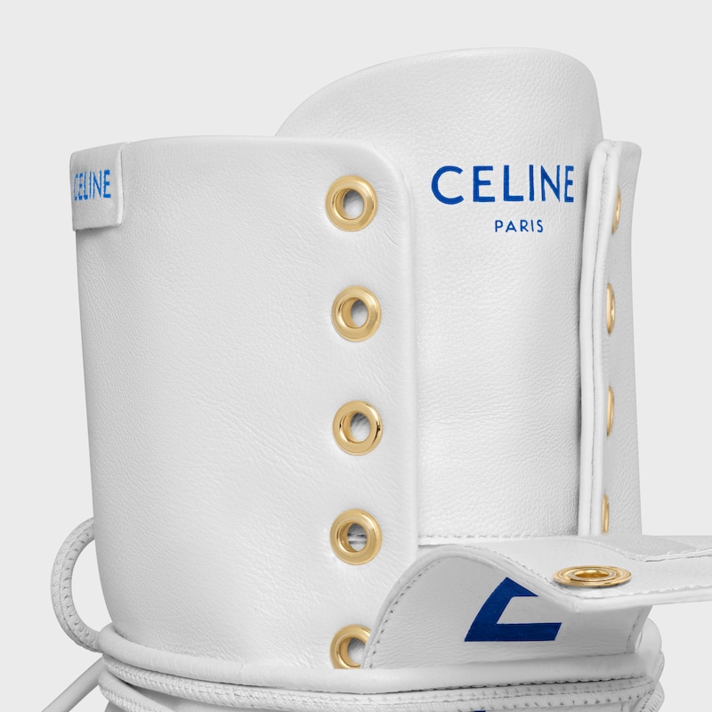 BALLET HIGH - LACE-UP BOOT IN LAMBSKIN - Ultra White -  - 1 | CELINE